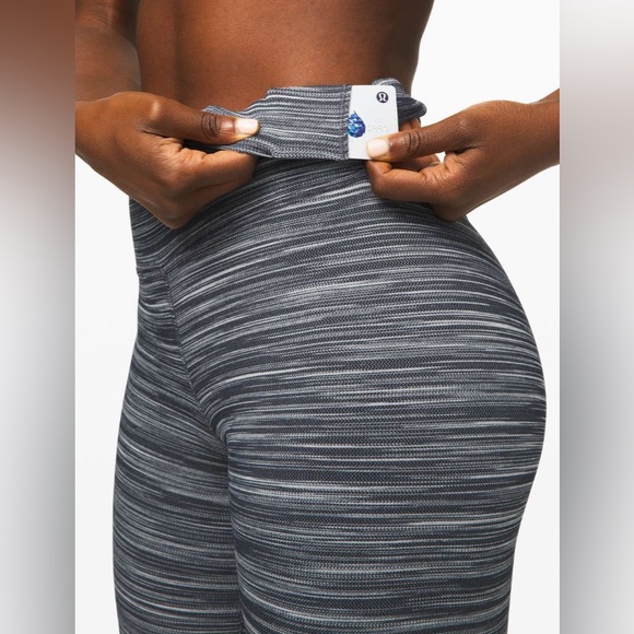 lululemon | size 4 Align Pant II 25" Mini Space Dye Herringbone black and white - Picture 2 of 8